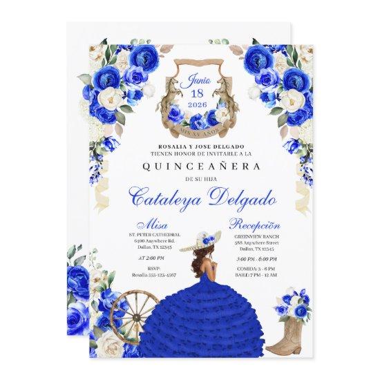 Blue Roses Western Mariachi Charro Quinceañera