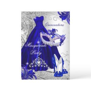 Blue Silver Dress masquerade Quinceanera Tiara