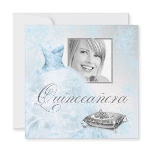 Blue Snowflake Photo Quinceanera