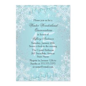 Blue Snowflake Winter Wonderland Quinceanera
