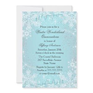 Blue Snowflake Winter Wonderland Quinceanera