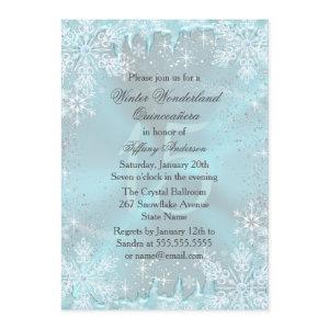 Blue Snowflake Winter Wonderland Quinceanera