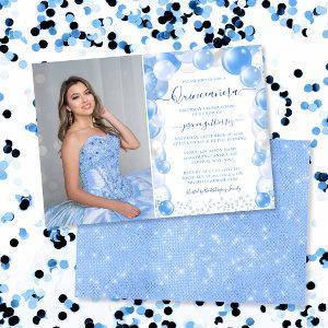 Blue Sparkle Quinceañera Balloon Photo