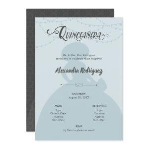 Blue & Steel Charro Silhouette Quinceanera