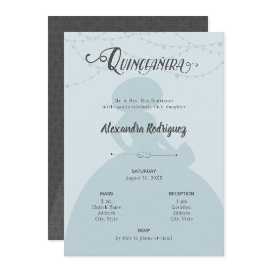 Blue & Steel Charro Silhouette Quinceanera