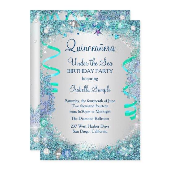 Blue Under The Sea Quinceanera 15th Birthday Party