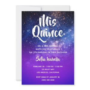 Blue Violet Ombre Cosmic Photo Mis Quince Birthday