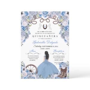 Blue Western Charra Girl Ranchero Quinceanera