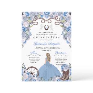 Blue Western Charra Girl Ranchero Quinceanera