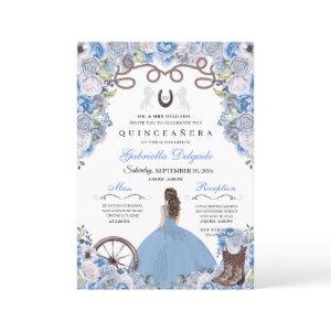 Blue Western Charra Girl Ranchero Quinceanera