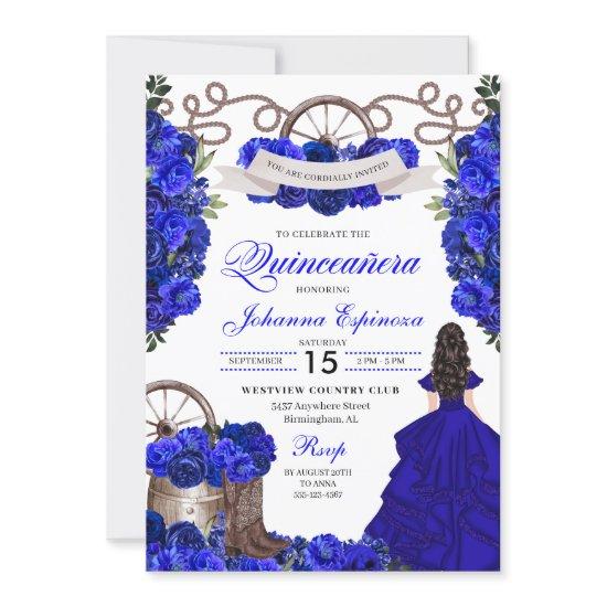 Blue Western Charra Ranchero Quinceanera