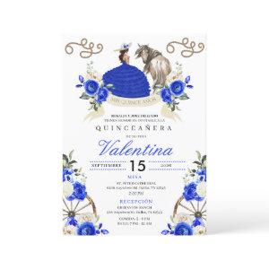 Blue Western Fairytale Wagon Wheels Quinceañera