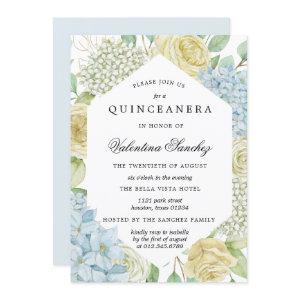 Blue White Rose Hydrangea Quinceanera