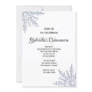 Blue Winter Snowflakes Quinceanera