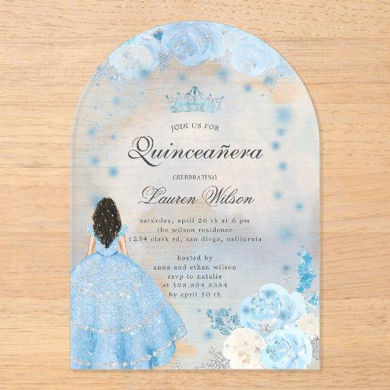 Blue Winter Wonderland Quinceanera