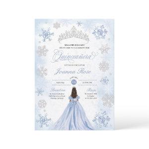 Blue Winter Wonderland Snowflake Quinceanera