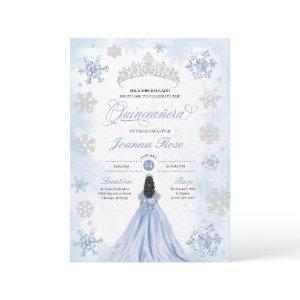 Blue Winter Wonderland Snowflake Quinceanera