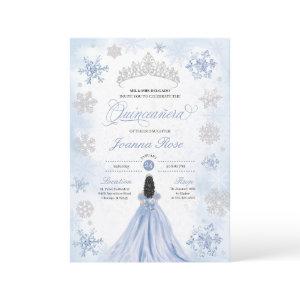 Blue Winter Wonderland Snowflake Quinceanera