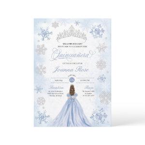 Blue Winter Wonderland Snowflake Quinceanera