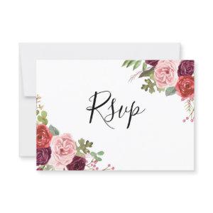 Blush & Burgundy Flowers All Occasions RSVP