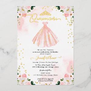 Blush Dress Quinceanera  Foil