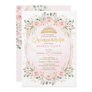 Blush Floral Quinceañera Mis Quince 15th Birthday
