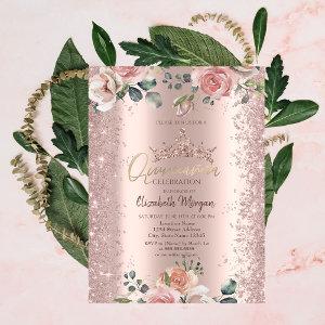 Blush Flowers Diamonds Rose Gold