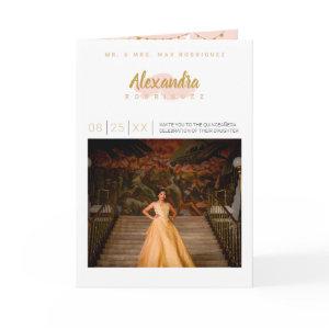 Blush Pink and Gold Photo Quinceanera