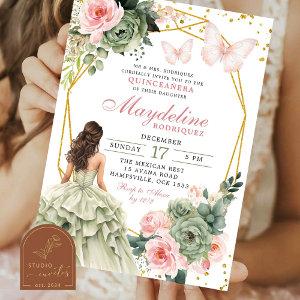 Blush Pink and Sage Green Floral Mexican Princess
