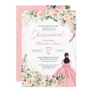 Blush Pink and White Floral Quinceanera