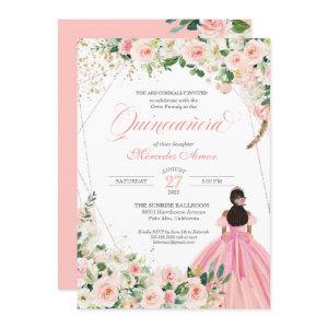 Blush Pink and White Floral Quinceanera