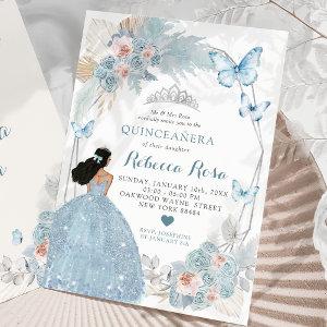 Blush Pink Boho Blue Princess Royal Quinceañera