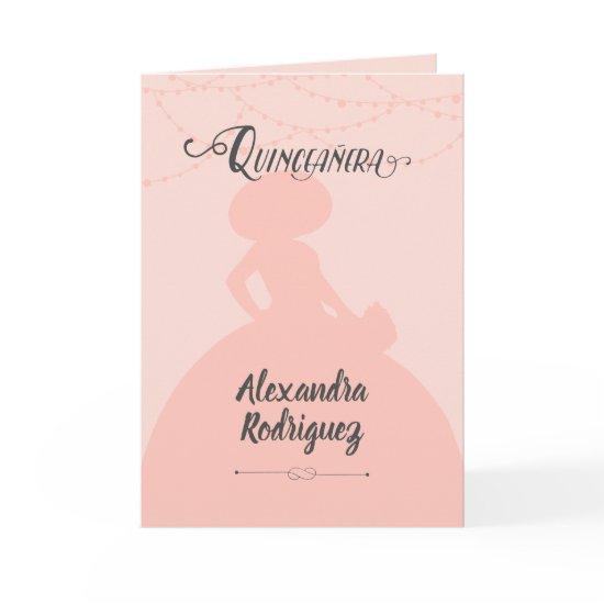 Blush Pink Charro Silhouette Quinceanera