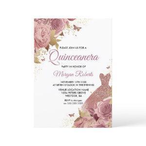 Blush Pink Dusty Rose Dress Quinceanera Party