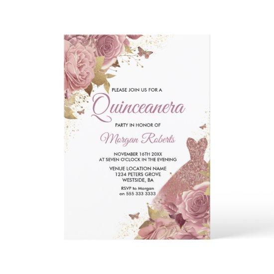 Blush Pink Dusty Rose Dress Quinceanera Party
