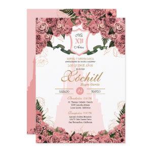 Blush Pink Elegant Princess Royalty Quinceanera