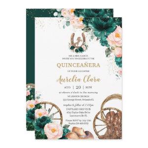 Blush Pink Emerald Green Wild West Quinceañera