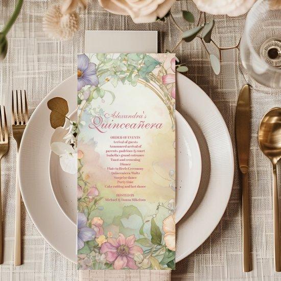 Blush Pink Floral Quinceanera Celebration