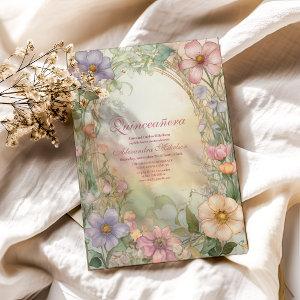 Blush Pink Floral Quinceanera Celebration