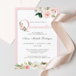 Blush Pink Floral Quinceanera Celebration