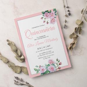 Blush Pink Floral Quinceanera Celebration