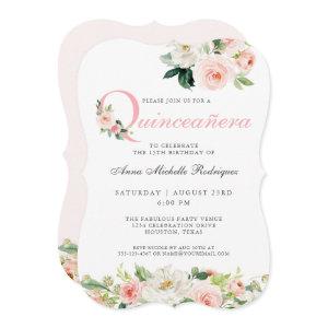 Blush Pink Floral Quinceanera Party Celebration