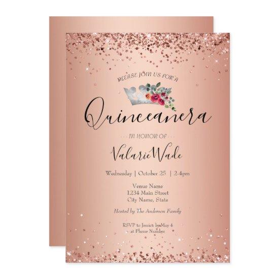Blush Pink Glitter Quinceanera Budget