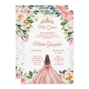 Blush Pink & Gold Butterfly Mis Quince
