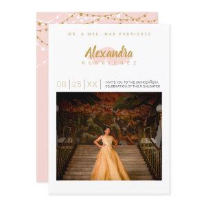 Blush Pink & Gold Photo Quinceanera