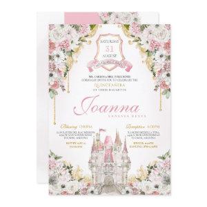 Blush Pink Gold Royal Castle Princess Quinceanera