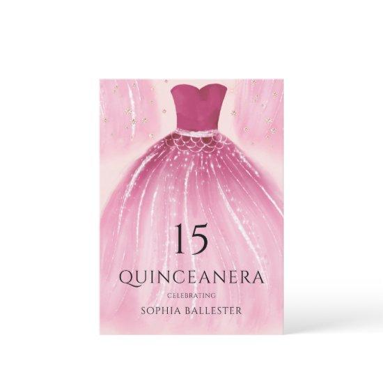 Blush Pink Mermaid Dress 15th Quinceanera Party
