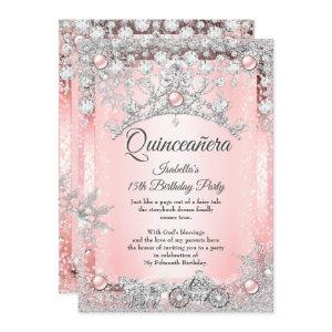 Blush Pink Quinceanera 15th Winter Carriage