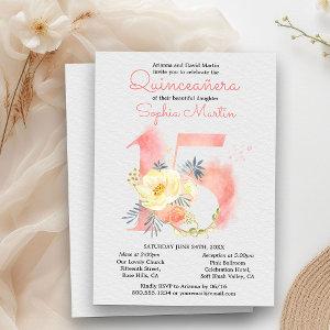 Blush Pink Quinceanera and Mass Floral Number 15