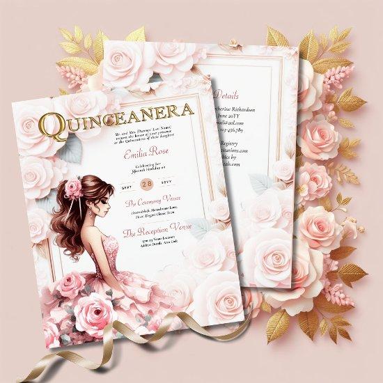 Blush Pink Quinceanera Ceremony Reception